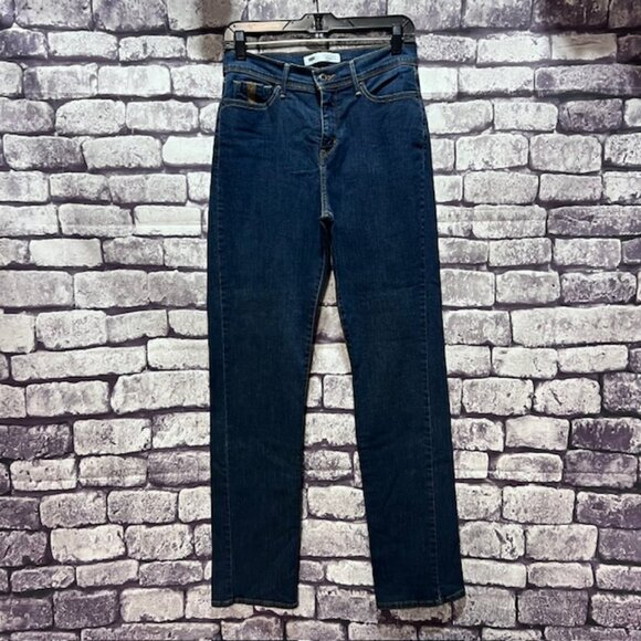 Levis 512 Straight Leg Perfectly Slimming Blue Jeans Size 10 - Picture 1 of 9